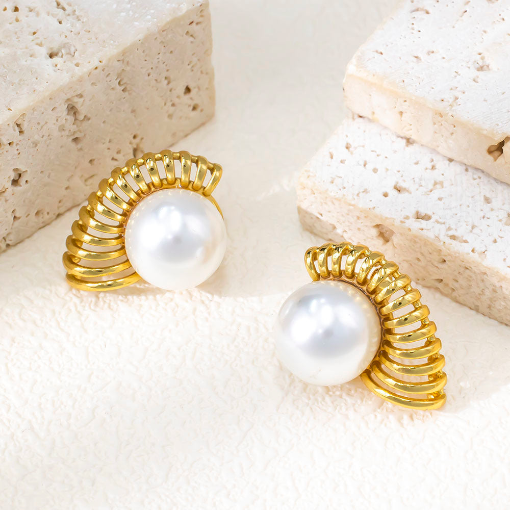 Pearl Curve Earrings - ILA1013