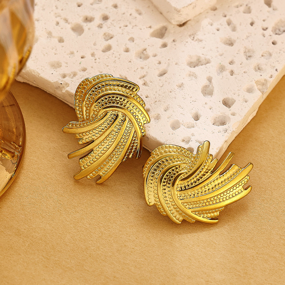 Twirl Studs Earrings - ILA1053
