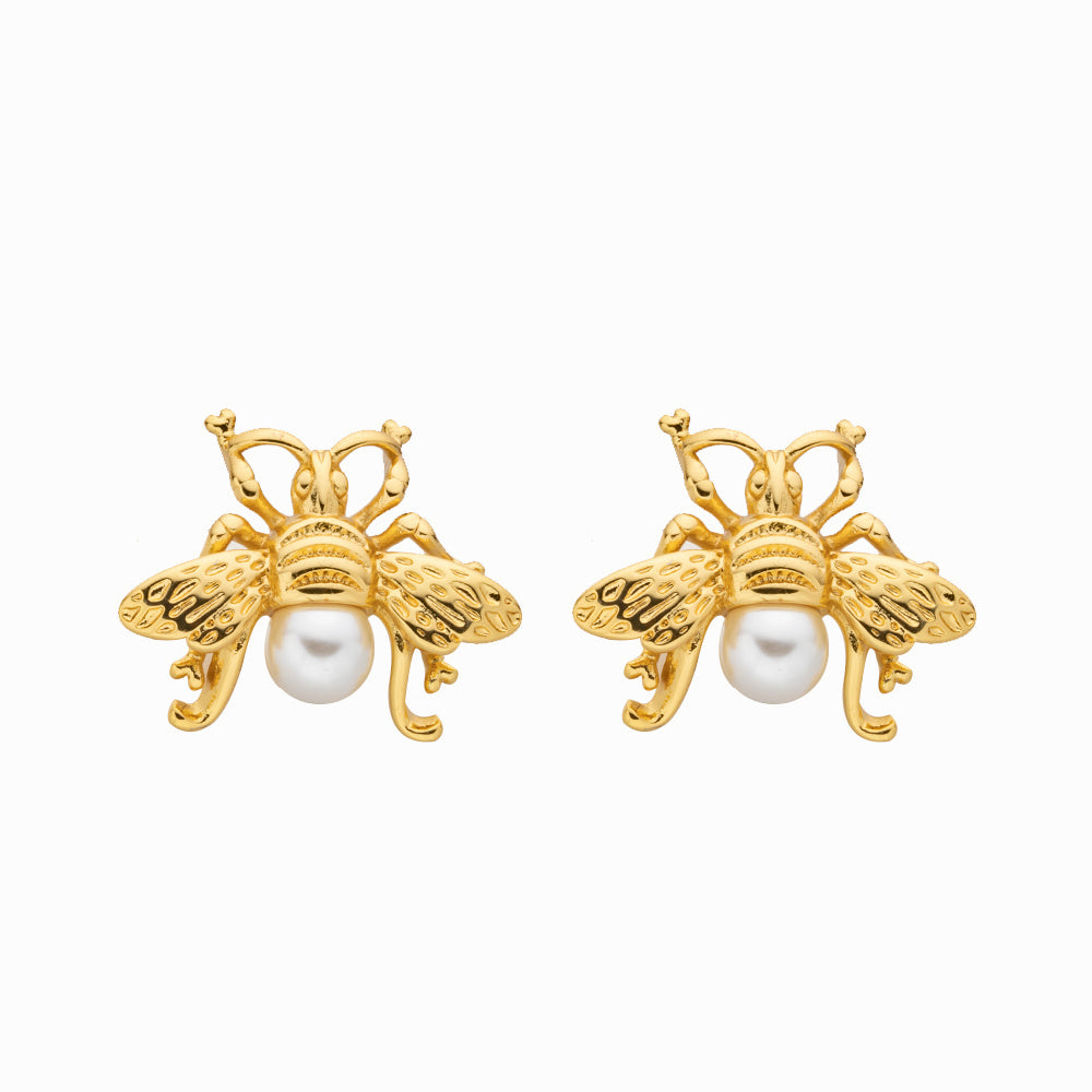 Queen Bee Pearl Studs - ILA1173