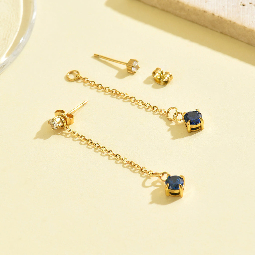 Sapphire Sparkle Earrings - ILA144