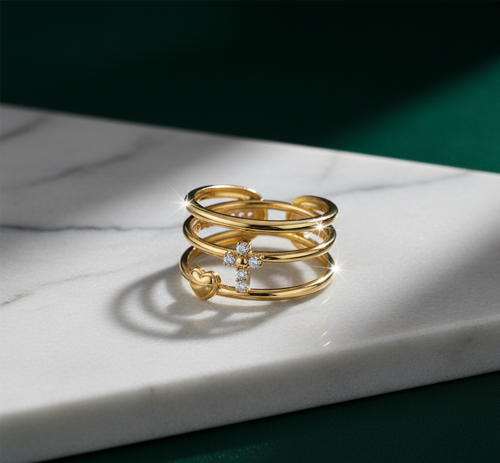 Tiny Heart Ring Set - ILA1502
