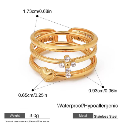 Tiny Heart Ring Set - ILA1504