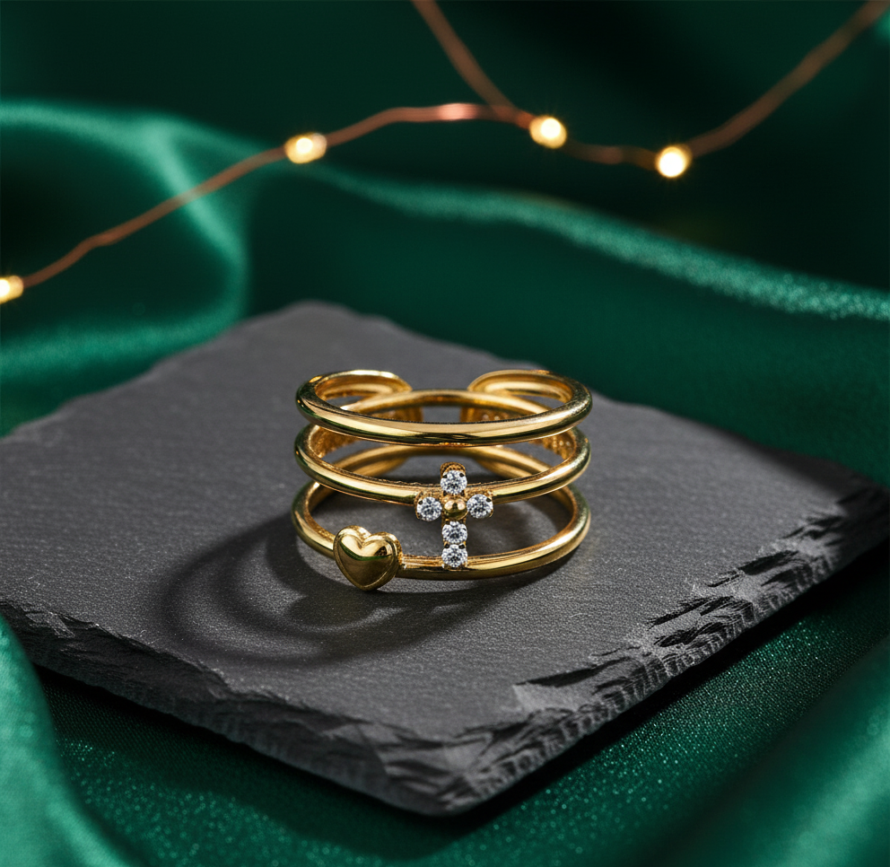 Tiny Heart Ring Set - ILA1505