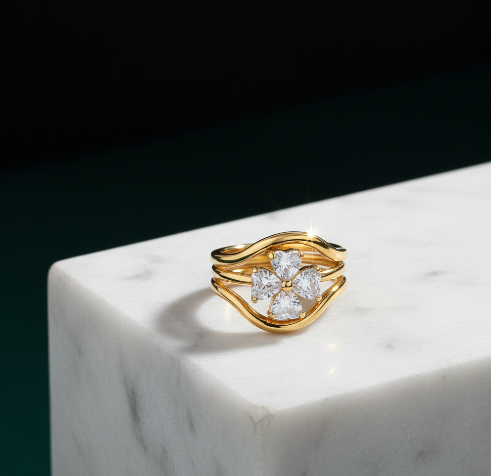 Floral Bloom Ring Set - ILA1512