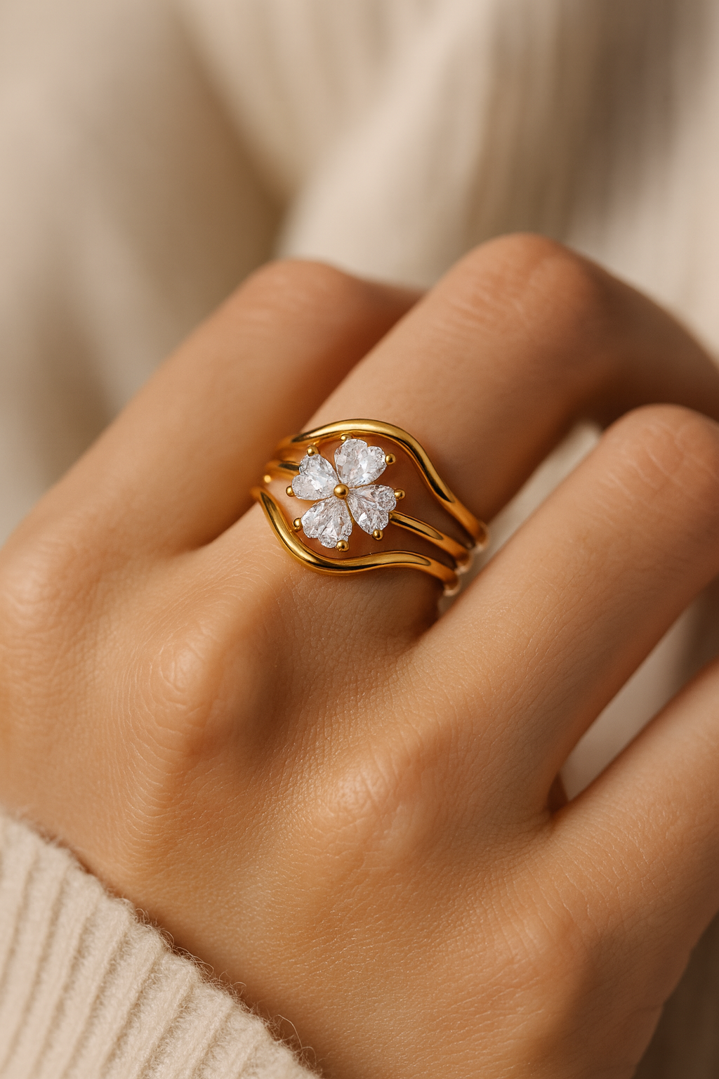 Floral Bloom Ring Set - ILA1514