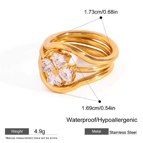 Floral Bloom Ring Set - ILA1517