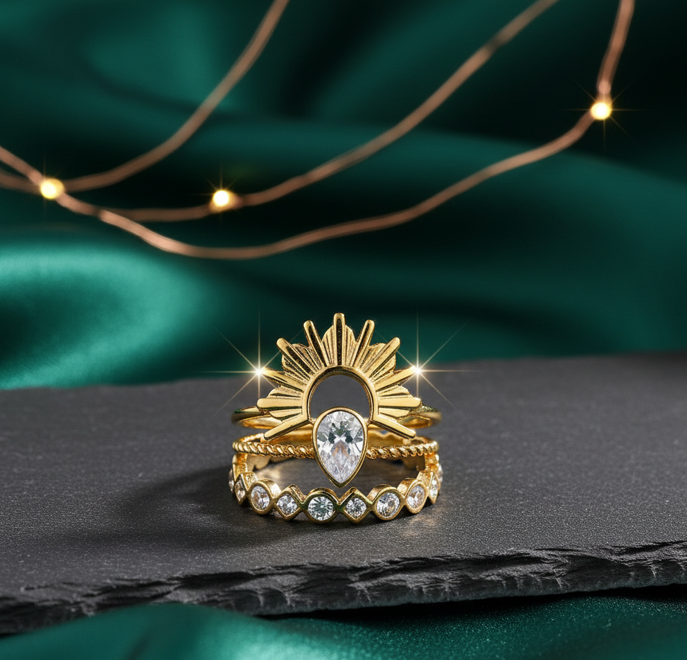Sunrays Ring Set - ILA1527