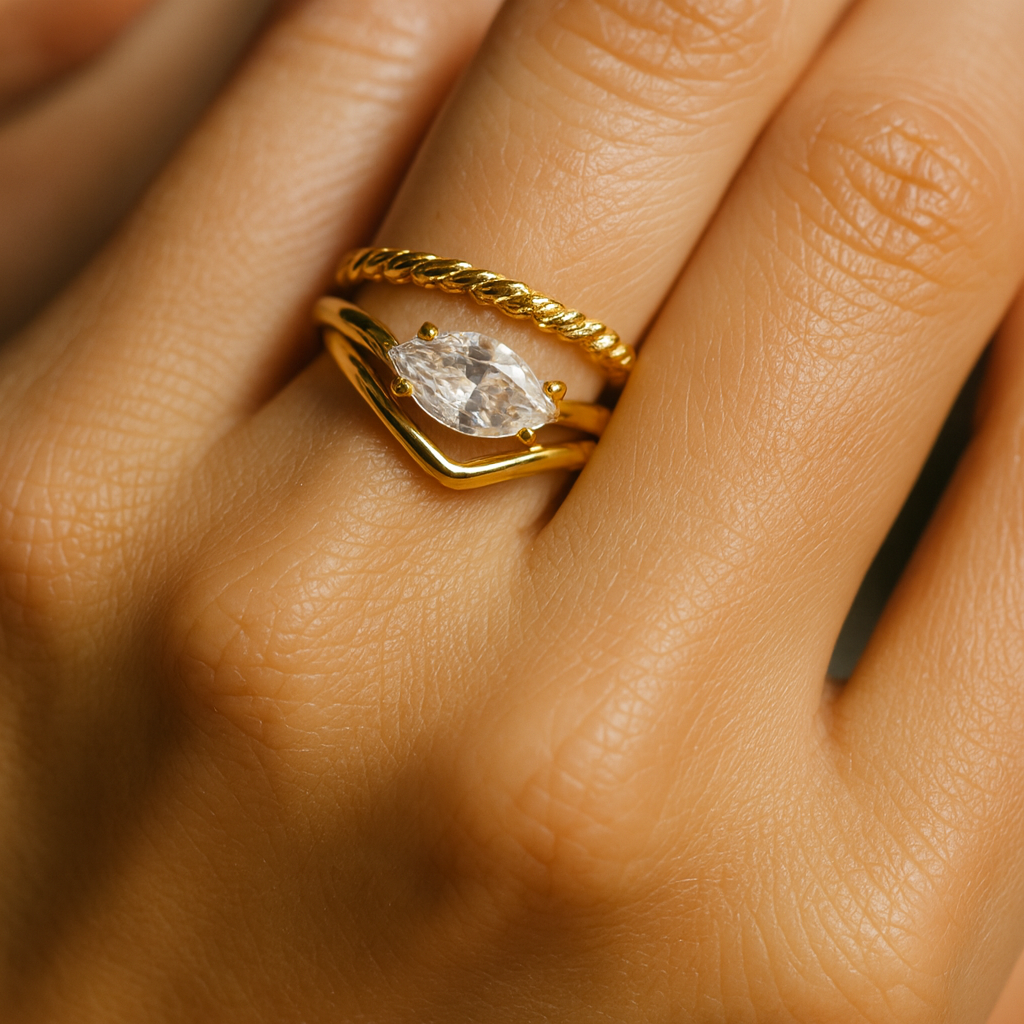 Dewdrop Ring Set - ILA1563