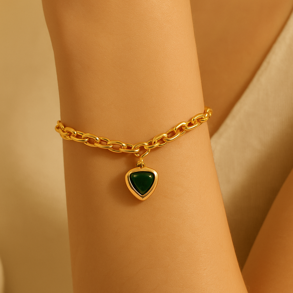 Emerald Charm Bracelet - ILA162