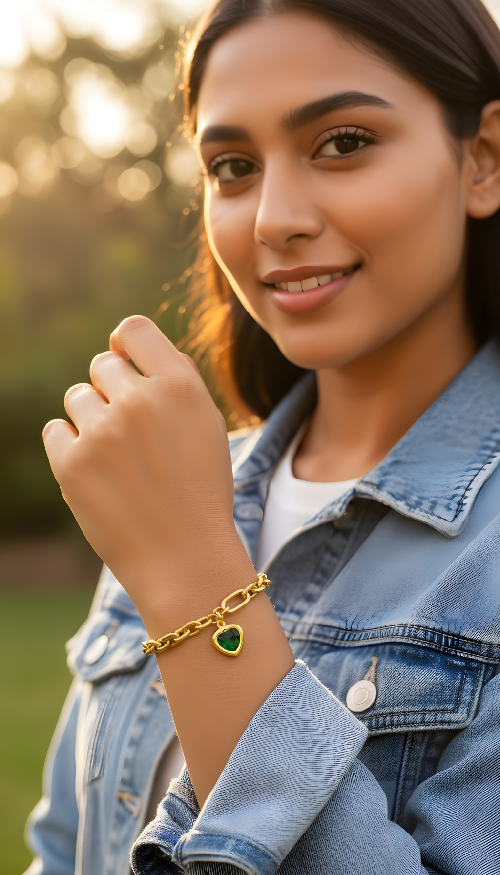 Emerald Charm Bracelet - ILA164