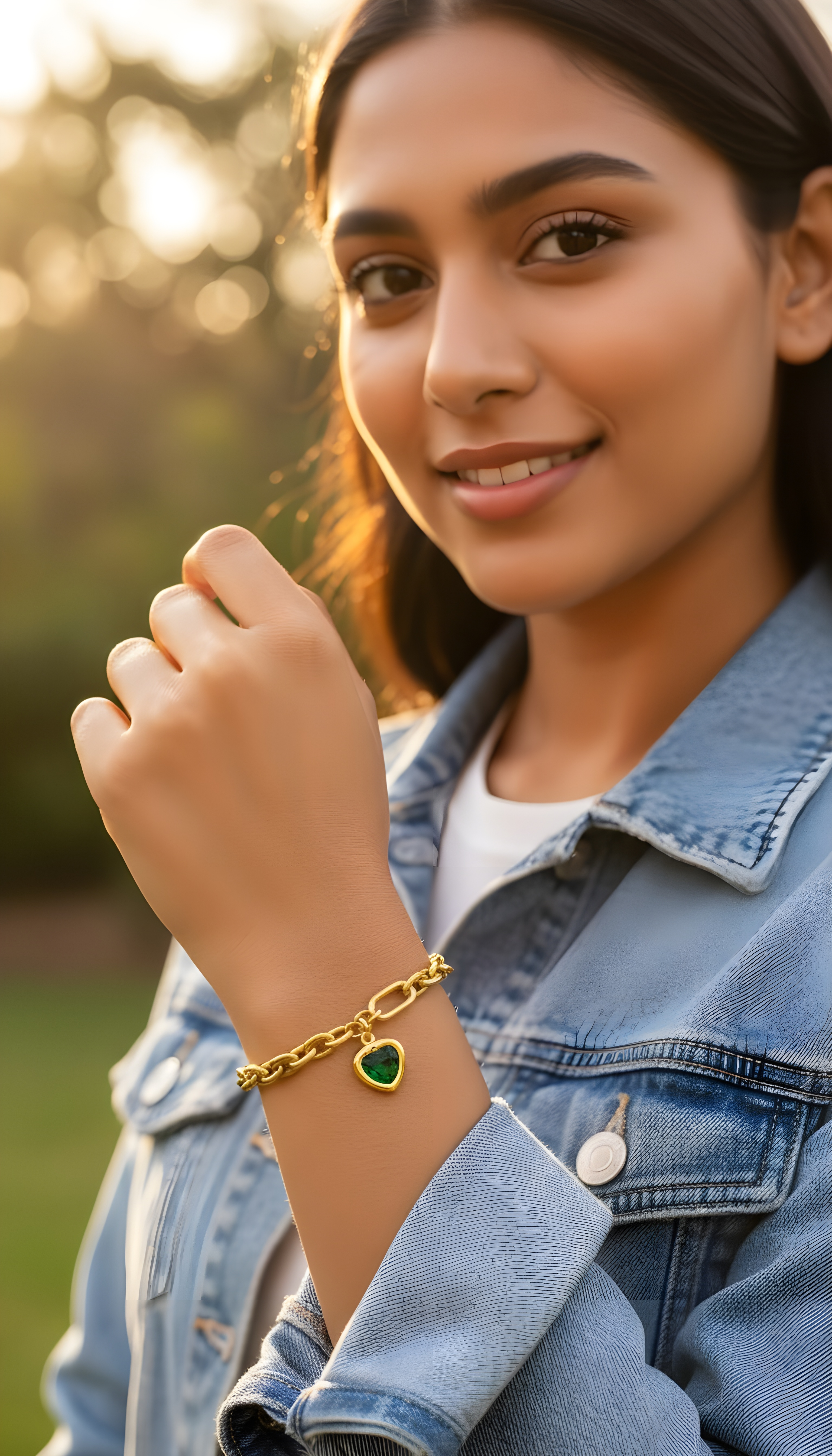 Emerald Charm Bracelet - ILA164