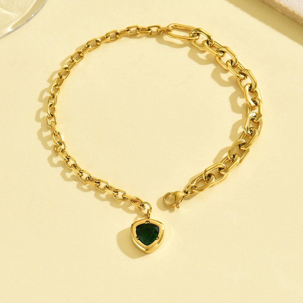 Emerald Charm Bracelet - ILA165