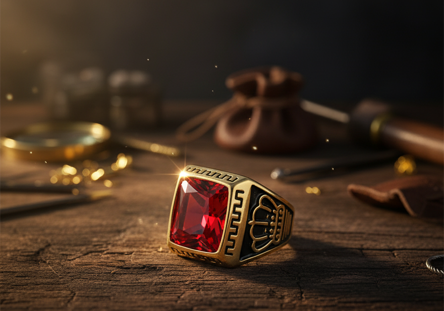 Red Regal Ring - ILA942