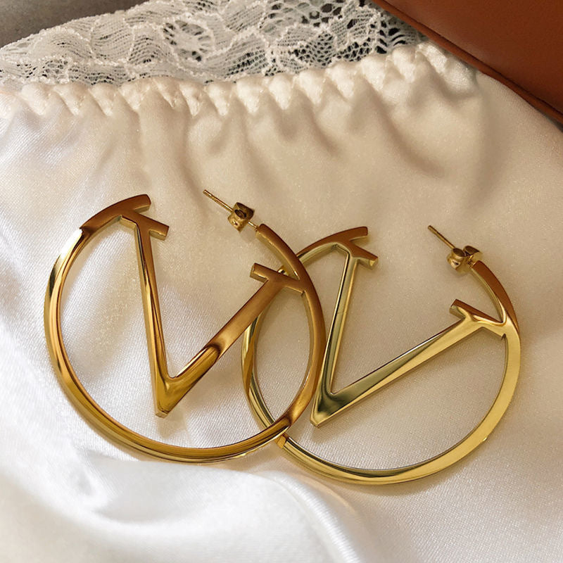 Signature Shine Hoops Earrings - ILA971